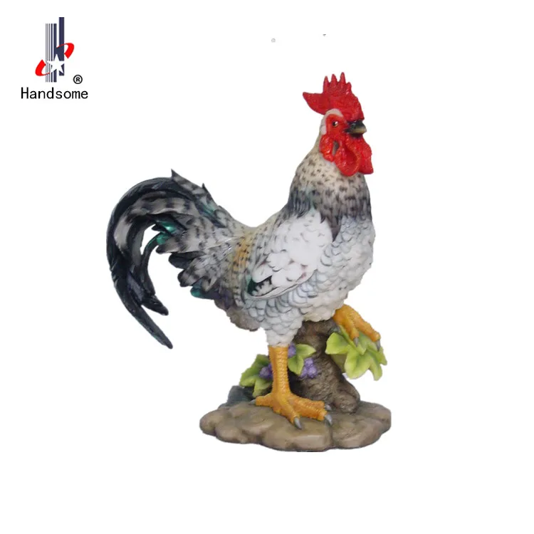 porcelain rooster statue