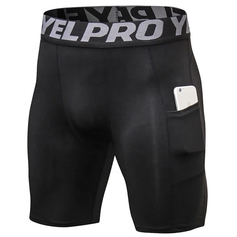 

Custom logo Low moq tight men running gym shorts compression shorts