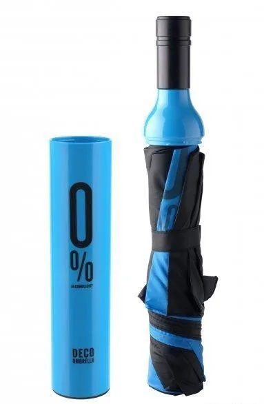 Customized Logo More Pattern Three-folding Rain Umbrella Wine Bottles Umbrella With Sivler Coating Fashion Creative Gift agent