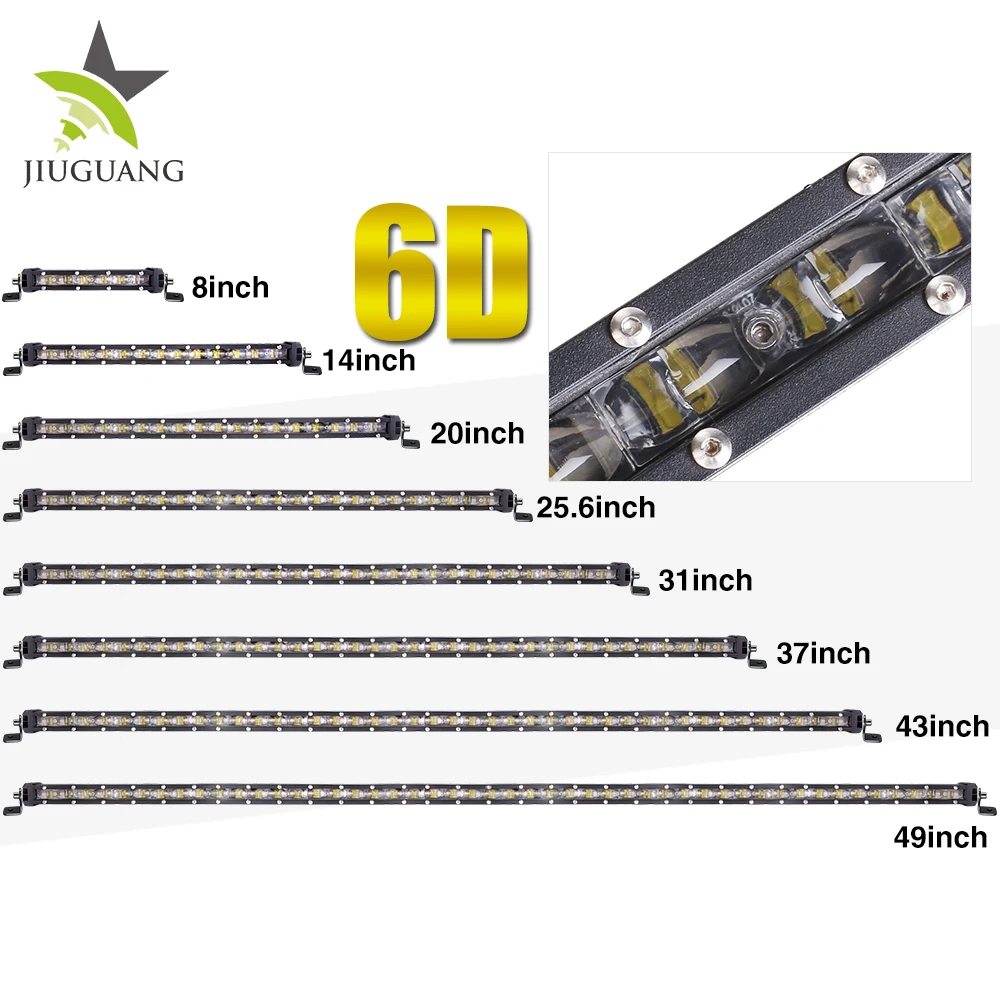 DOT approved led light bar adjustable mounting bracket 6D 8inch 14inch 20inch 31inch 37inch 43inch 49inch single row barra led