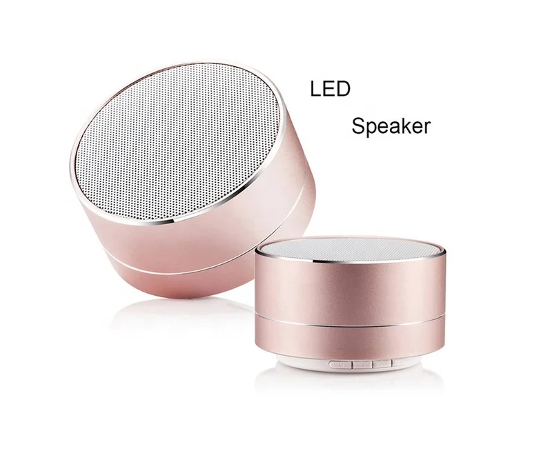 

Chinese factory price home theater A10 Portable Mini active Led Wireless blue tooth Speaker for music, Black , gold, rose gold, silver