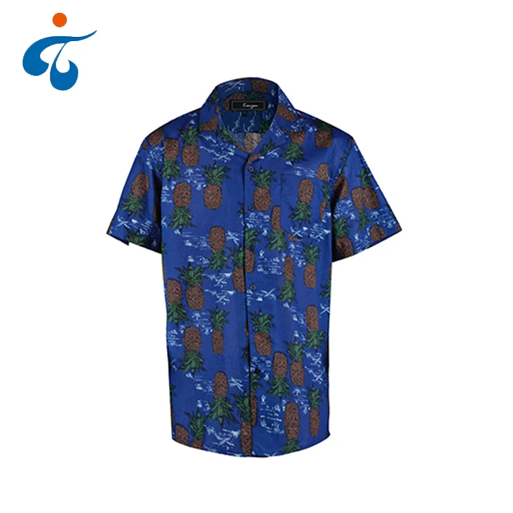 

Hot selling custom made viscos rayon fashion print cheap hawaiian shirts