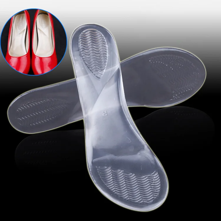 

high heel shoes arch support anti friction PU gel foot plantar fasciitis flat feet insoles, Clear, black, apricot