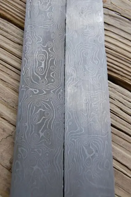 
Raindrop pattern damascus billets for sale 