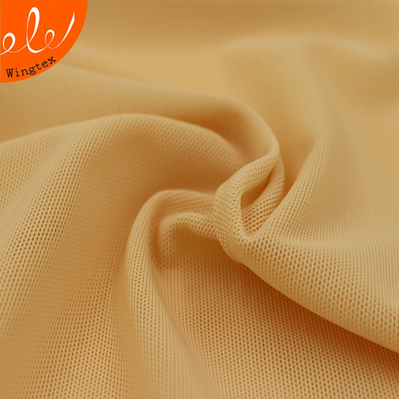 180g 88 Nylon 12 Spandex Stretched Mesh Warp Knit Powernet Fabric For Underwear And Active