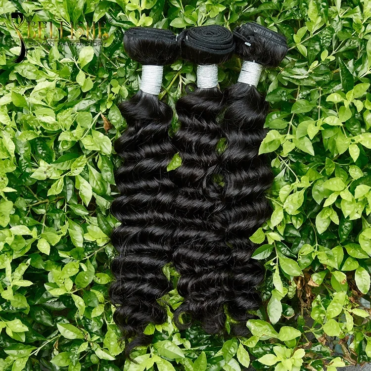 

Bellishe hair factory human virgin hair deep wave boutique and amazon, #1b