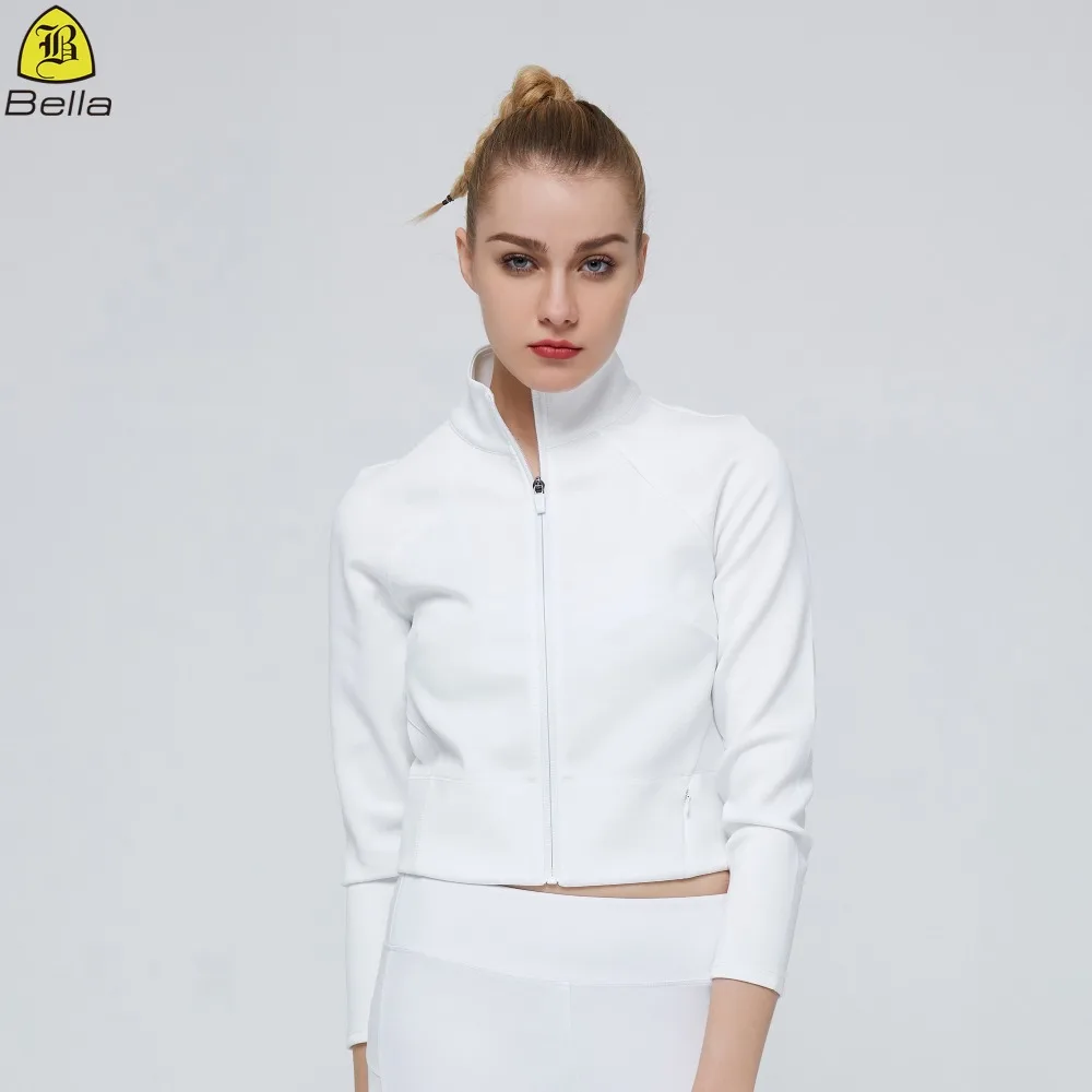 

OEM yoga jacket women fitness wear custom jacket, Black