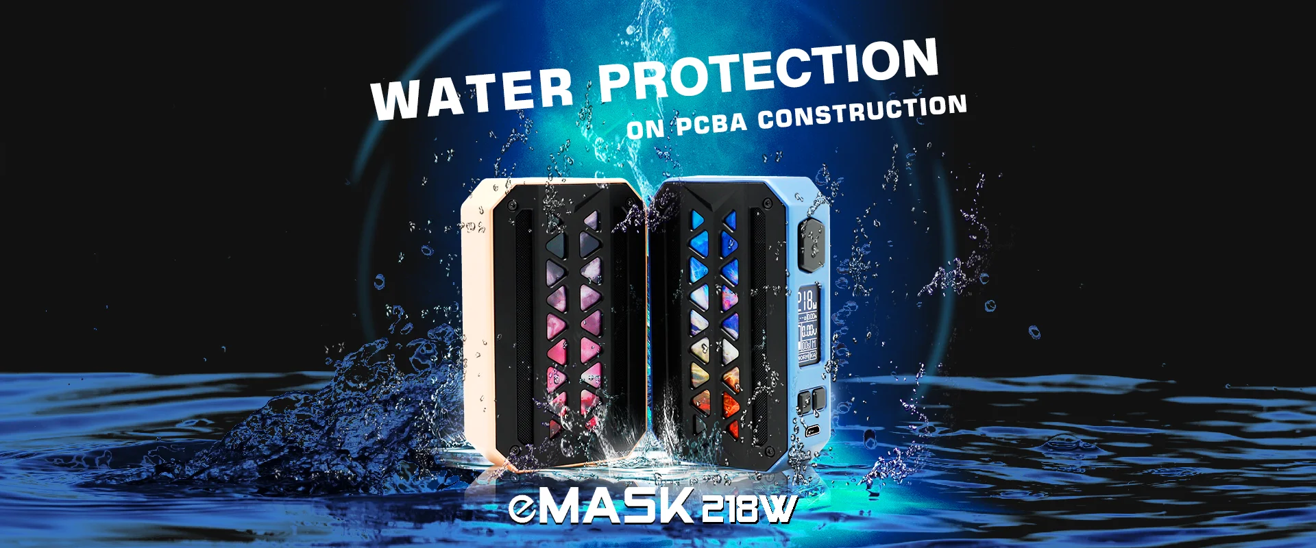 2018 trending products china distribute vape box Mods Vzone emask 218w mod powered by dual 18650 Battery  e cig supplier