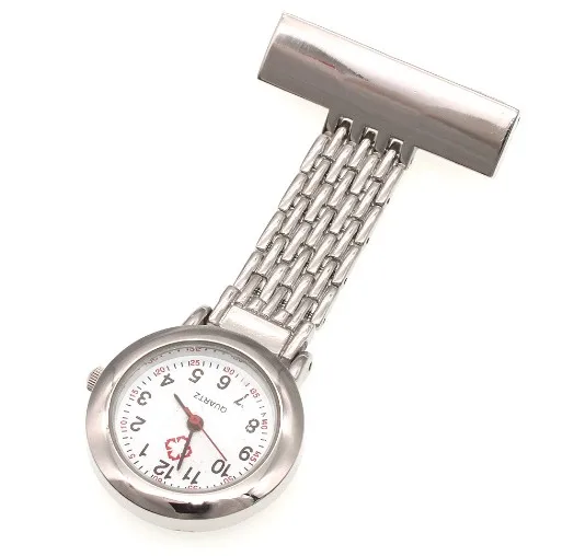 

New Stainless steel Nurse Doctor Pendant Pocket Quartz Brooch Nurses Watch