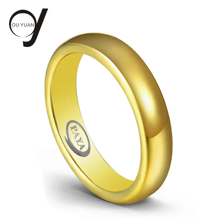 Fine Jewelry Supplier Cheap Price Tungsten Carbide Steel Gold Plated
