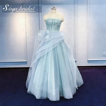 Abendkleid Hochzeitsgast Blau 13 Kleid Stylish Perfekt 45larj