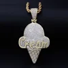 Misterjewelry custom chain icecream diamond cartoon pendant, pendant hip hop jewelry