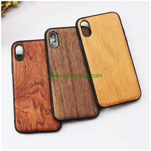Wood Mobile Accessory Shockproof Waterproof Cell Phone Case For iPhone X