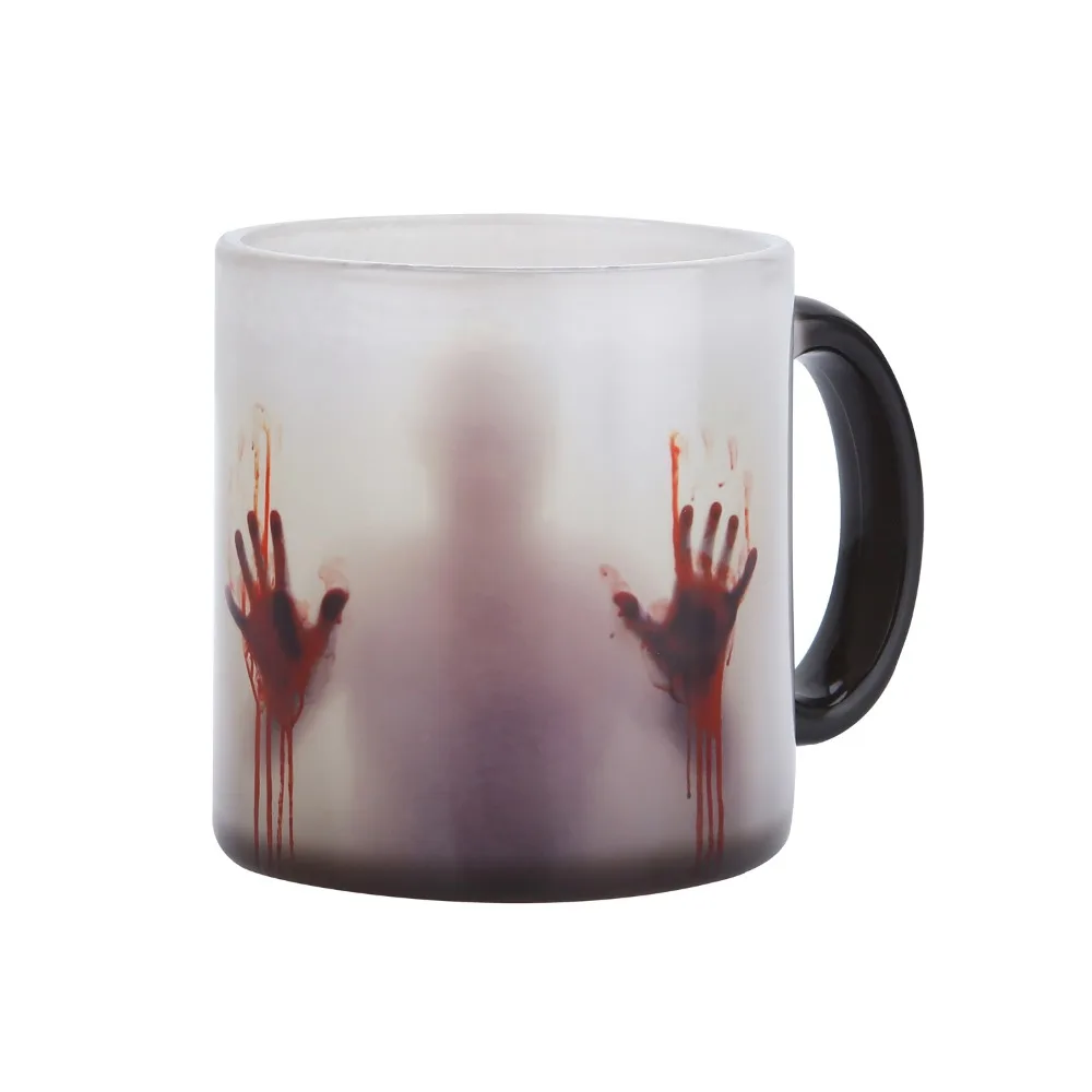 

High quality 11oz magical mug semi-sanding heat changing mug for sublimation, Red,blue,black