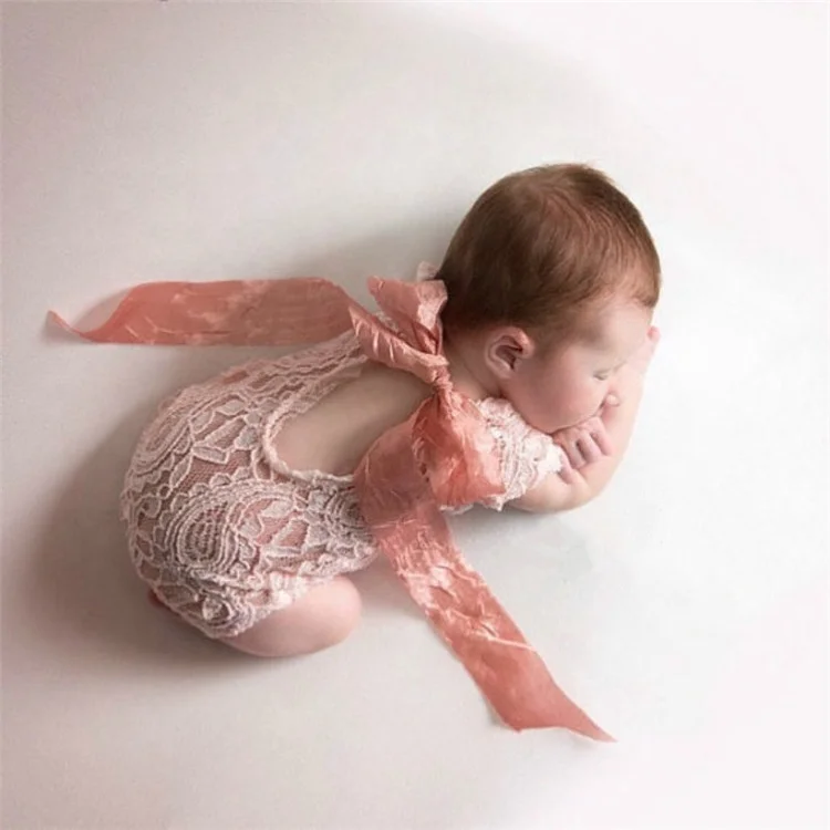 

H-J288 Children Kids Newborn Baby Photography Clothing Bow-knot Lace Photo Props