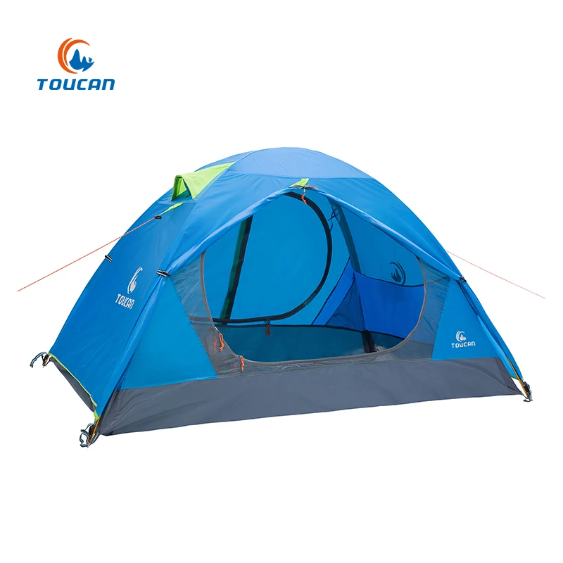 

2 Person Using PU3000mm Waterproof Stable Camping Tent, Green;blue or customization