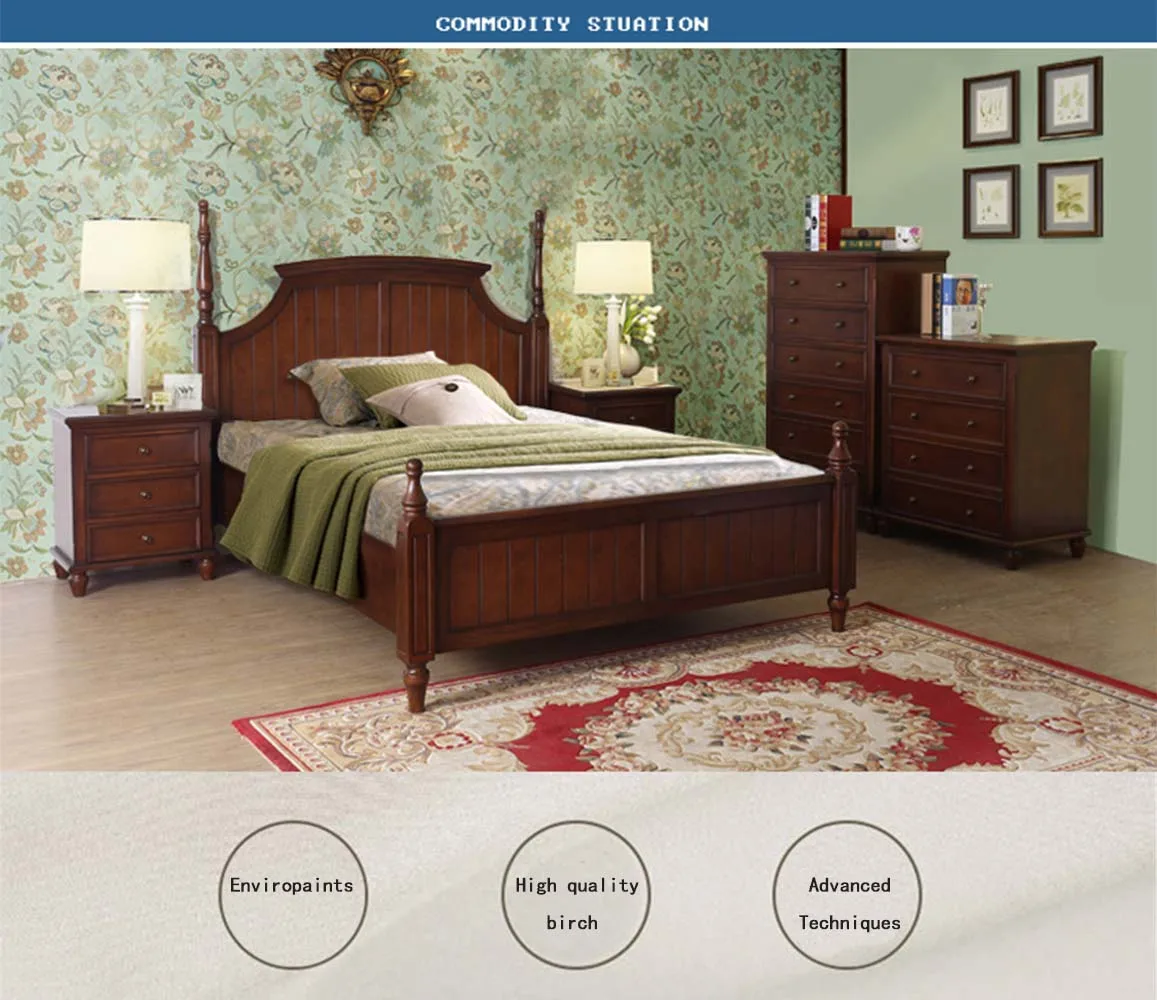 Bedroom Furniture Set Double Bed Birch Solid Wooden Bed Buy Wooden