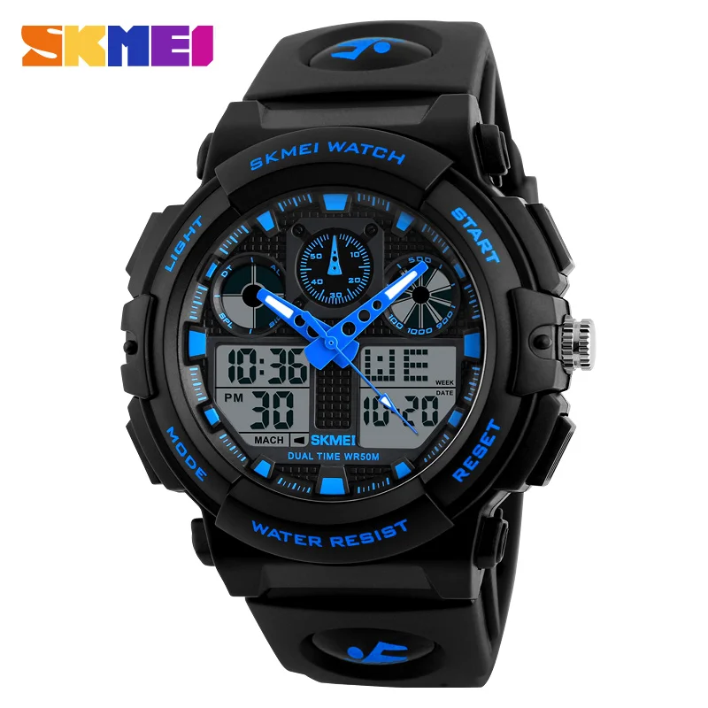 

SKMEI 1270 Men's LED Digital+Quartz Watch Waterproof Weekl Watches