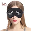 Eyelashes Patterns Natural Silk Sleep Mask Smooth Blindfold Best Sleeping Eye Mask with Adjustable Strap
