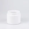 Custom 15ml 30ml 50ml opal glass ceramic cosmetic glass packaging skincare flat face cream container jars with lids
