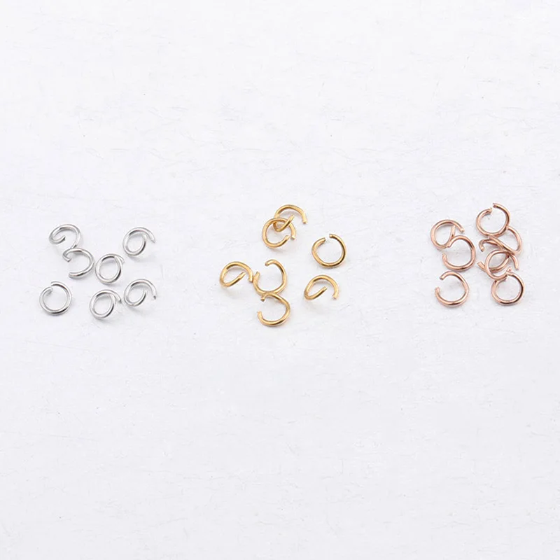 

1000pcs/bag Stainless Steel Connector 3 Colors DIY Jewelry Findings Wholesales 0.5*3.5mm Jump Ring