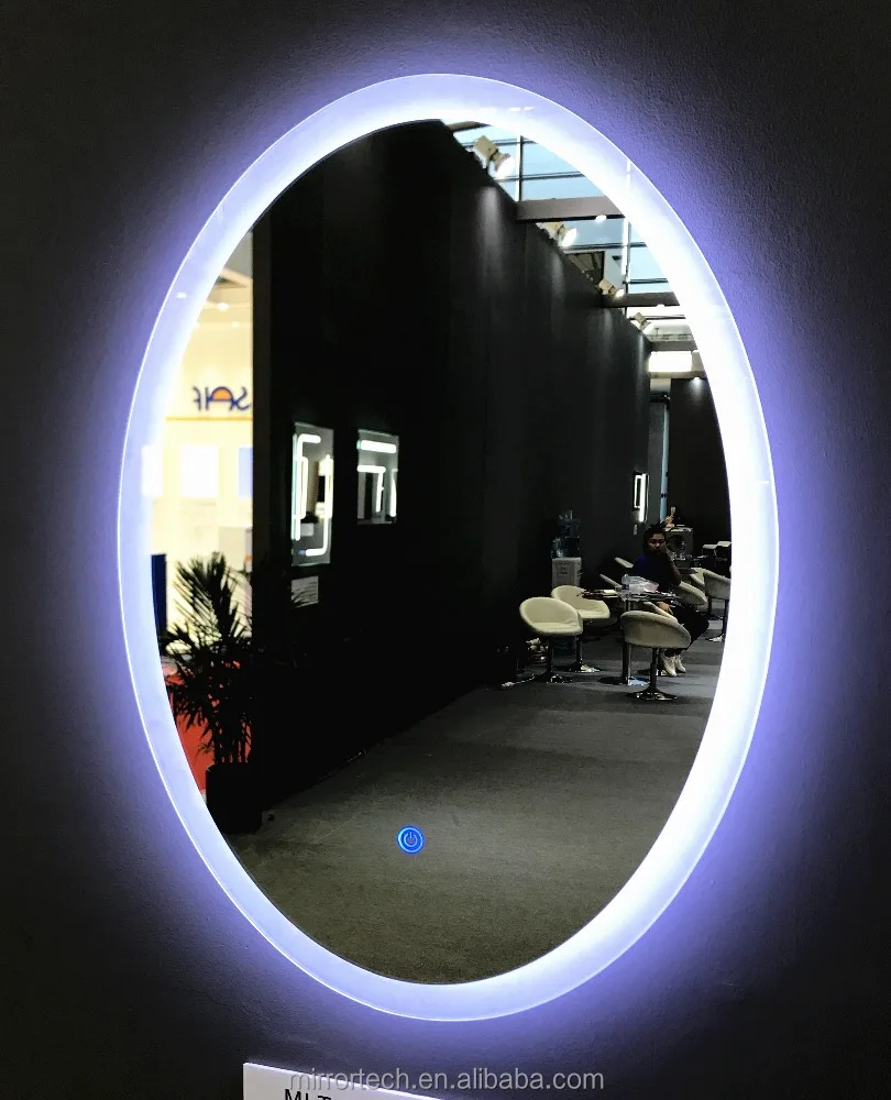 China manufacturer factory LED Oval bathroom Mirror with fog free