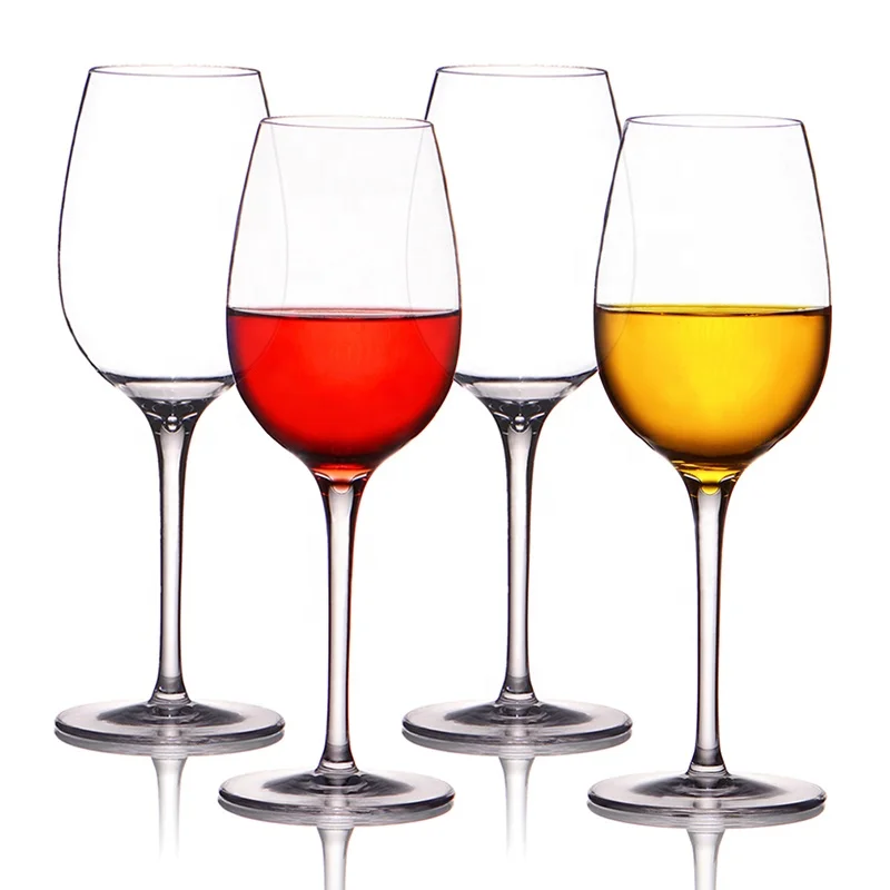 

Clear Transparent Plastic Red Wine Glass / Unbreakable Stemless Plastic Wine Glasses, White transparent or customized color