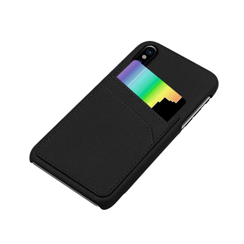 Card holster PU Leather phone case for iphone X Back Cover