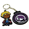 Boce custom rubber personalized soft pvc keyring