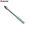 Zinc Plated Quick Change Hex Shank Single Carbide Tip Glass Drill Bit for Glass Ceramic Porcelain Tile Drilling