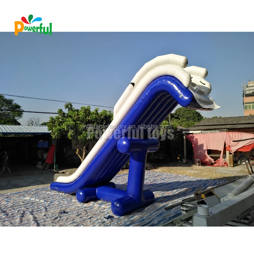 Inflatable yacht slide houseboat game inflatable yacht floating water slide