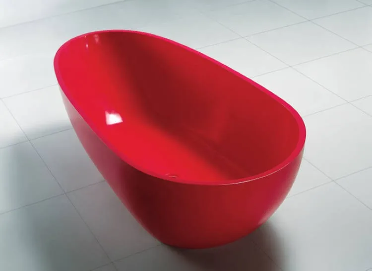 Red Color Solid Surface Bathtub,Free Standing Stone Resin Bathtub Bs8608 Buy Solid Stone