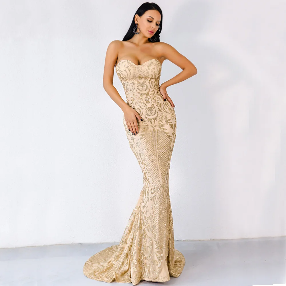 

2019 Guangzhou Factory Custom Hot Sexy Shiny Prom Ball Gown Evening Party Dress For Women, As the picture