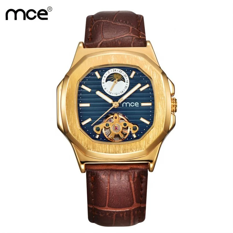 

2018 OEM Brand Waterproof Leather Men Square Watch