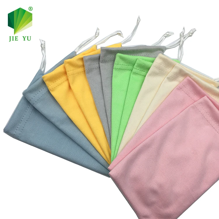 

Soft Drawstring Eyewear Sunglasses Microfiber Cloth Pouch Case, Color is customized