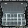 18 Compartment Clear Plastic Removable grids box Rectangular Electronic Components Box Organizer Bin Storage Box