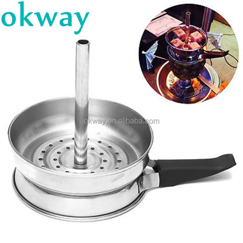 

Okway Kaloud Metal Hookah Shisha Charcoal Holder, Silver