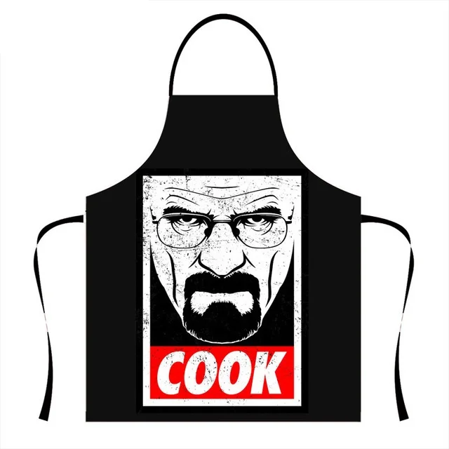 

Factory Bulk Supply Breaking Bad Print Waterproof Canvas Adjustable Adult Kitchen Cooking Aprons, Customized