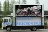 2014 Vote Smart!!! Mobile LED Election Truck with LED Video Display, Stage, Audio System