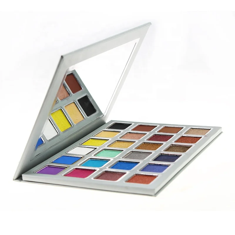 

2018 new design 24 colors custom high pigmented private label cardboard makeup eyeshadow palette