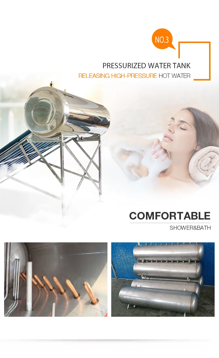 Sfh200h 200l Integrated High Pressure Solar Water Heater Stainless