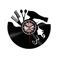 

Barber Shop Oclock Decorative Wall Clocks Hairdresser Vinyl Wall Clock Modern Design 3D Watches Wall Decor For Barber Salon