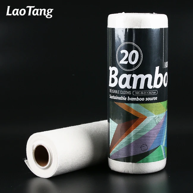 

Eco-friendly Bamboo Jumbo Roll Reusable Kitchen Paper Towel, White