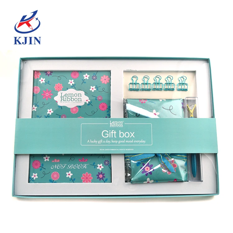 

School and office table stationery list Birthday gift stationery set student special binder clips Silk scarves notebook supplies