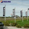 hot sale aluminum/stainless steel satin brush flag banner stand free standing banner flag poles