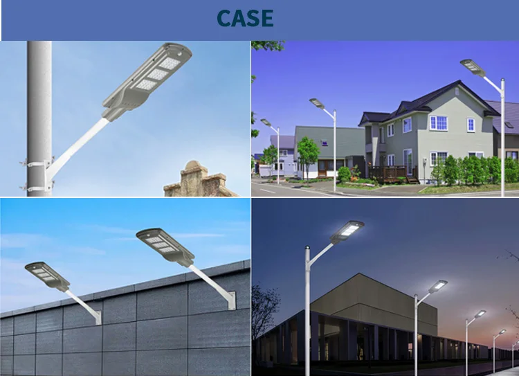 High power motion sensor 20w 40w 60 watt intelligent smart integrated all in one solar street light 60w with pole