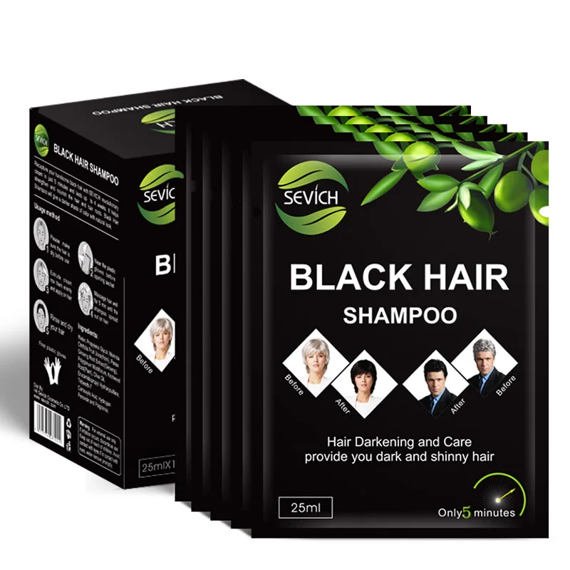 

Black Hair Shampoo -Instant Shampoo Black Hair Dye Maintain Hair Color for 20days