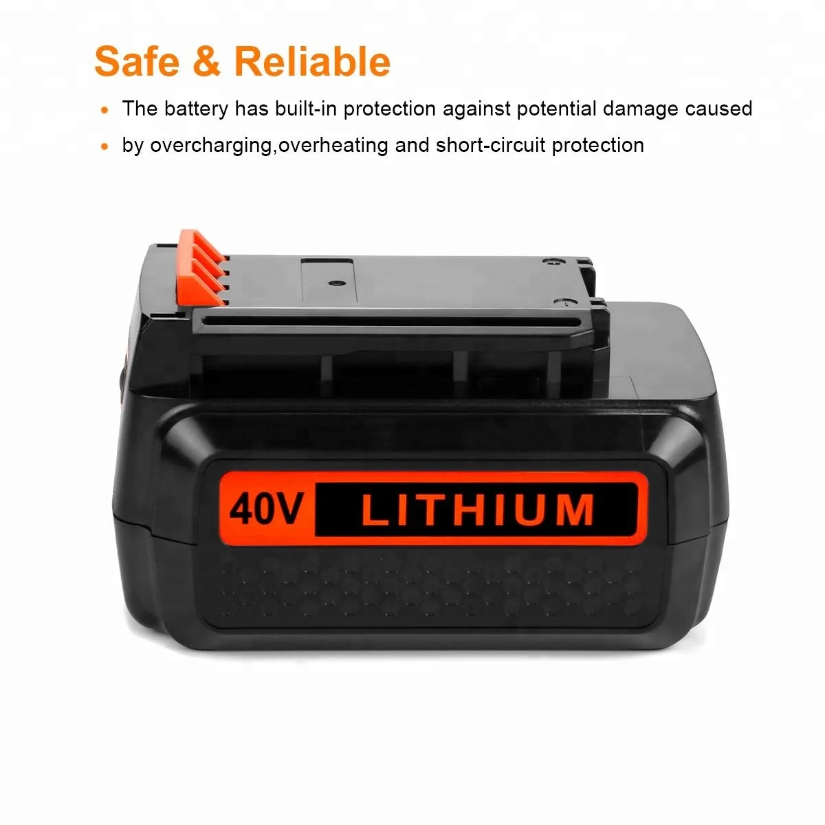 Rechargeable Replacement Black Decker Battery Pack 40v 2000mah Liion