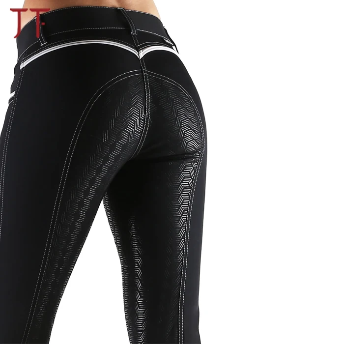 
Silicone Printing Stirrups Horse Breeches Custom High Waist Horse Riding Tights 