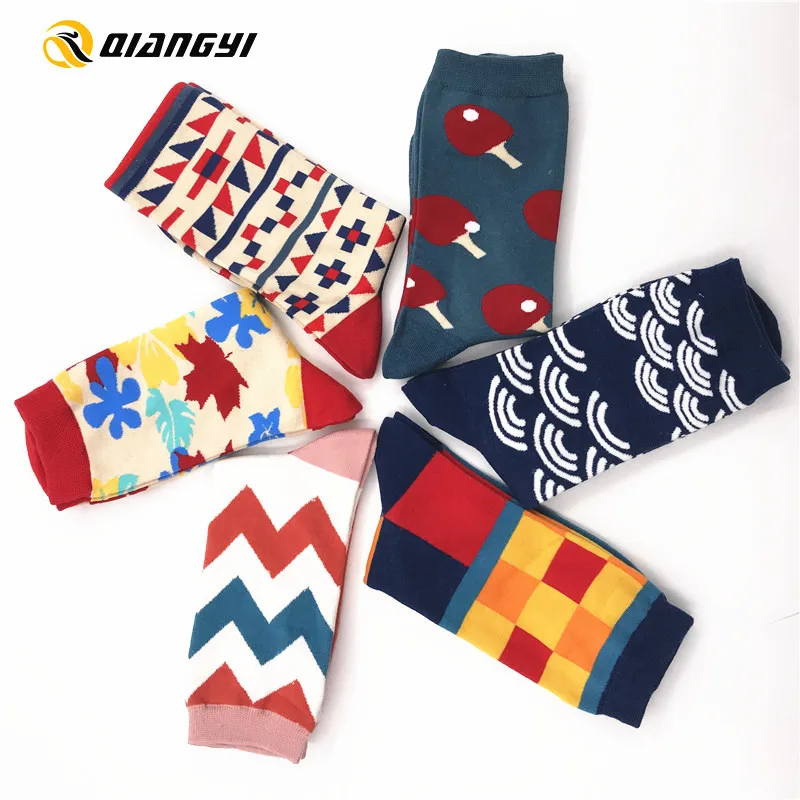 

Custom cotton basic knitting cool dress calcetines socks men socks, Customized